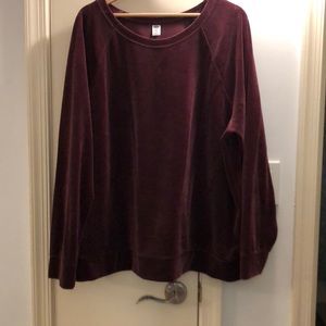 Like-new Oversized Velvet Pullover